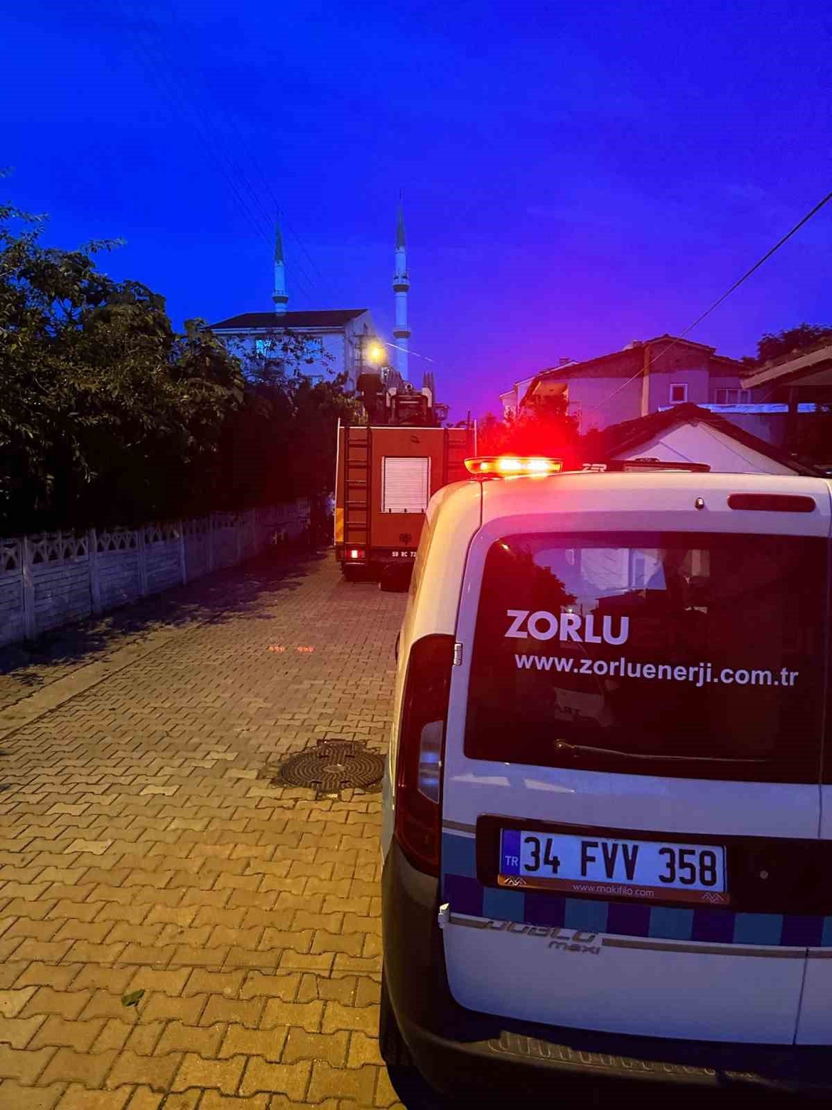 Muratlı’da ev yangını