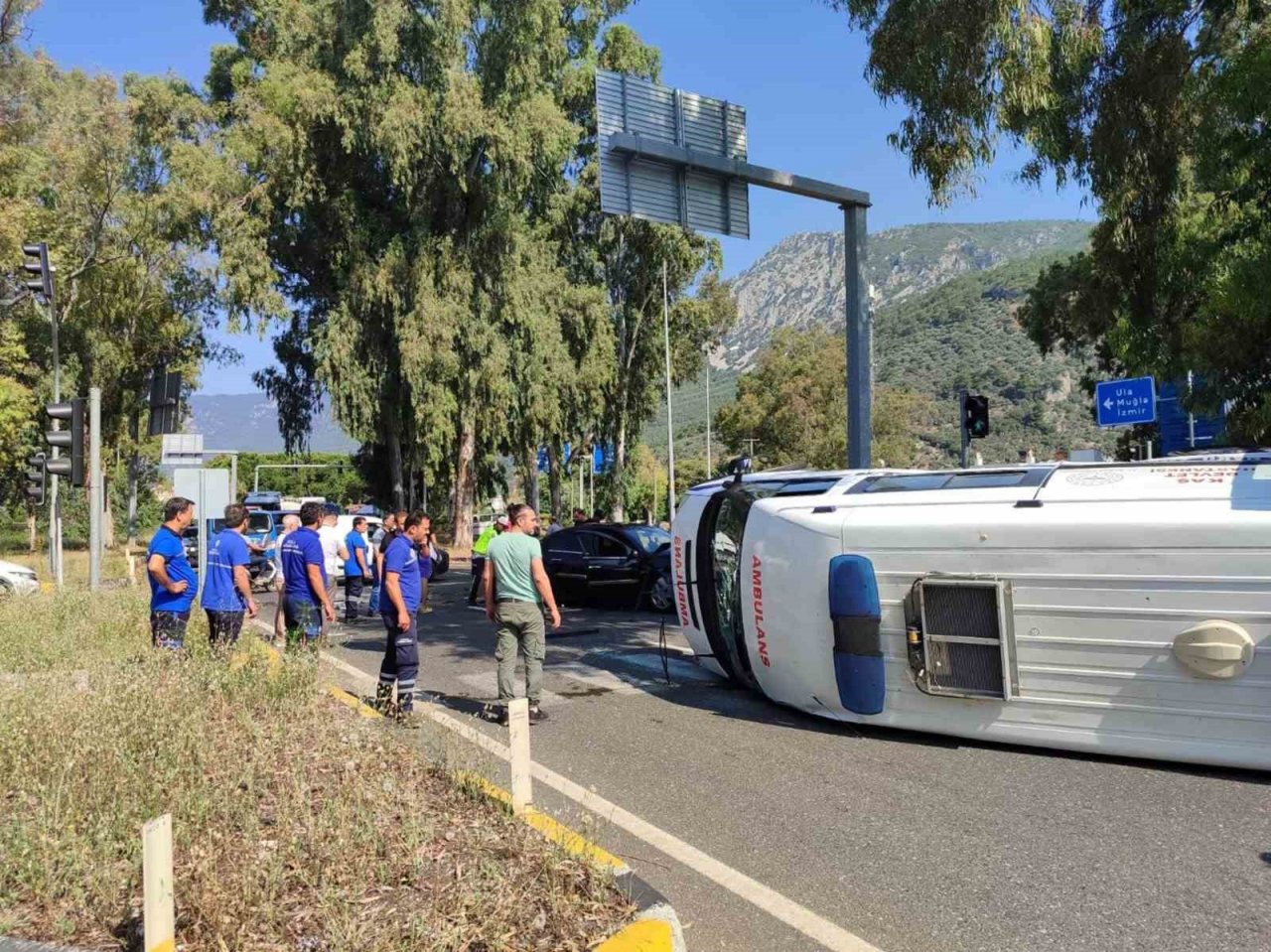 Gökova kavşağında kaza