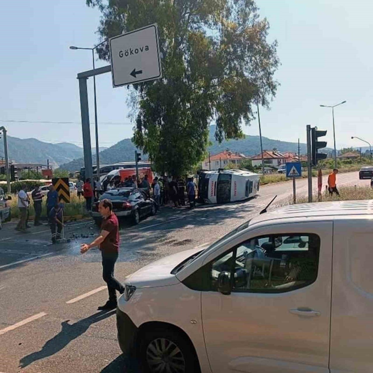 Gökova kavşağında kaza