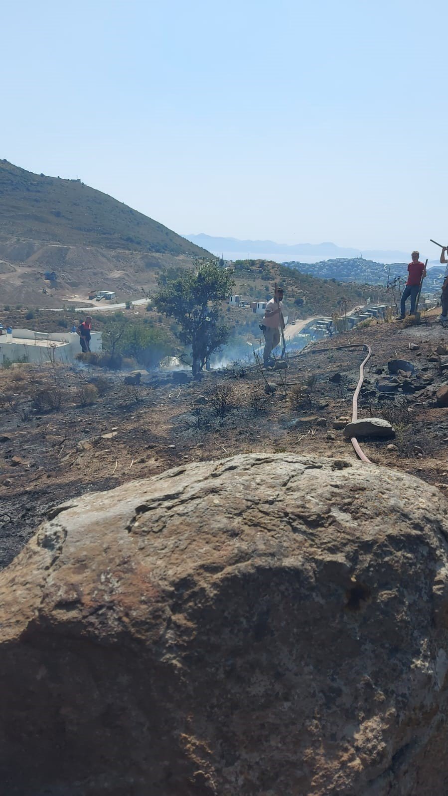 Bodrum’da otluk ve makilik yangını