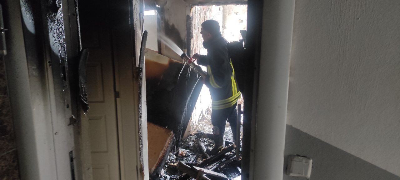 Tadilat esnasında yangın çıktı