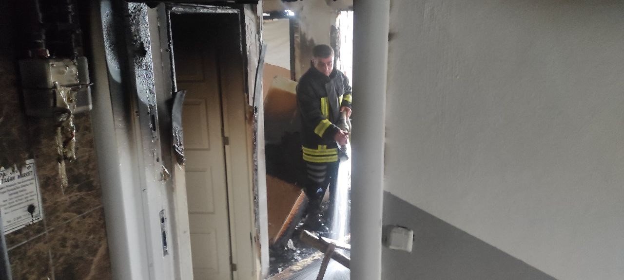 Tadilat esnasında yangın çıktı