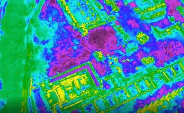 Antik kentte kaçak kazılara gece görüşlü termal drone ile önlem