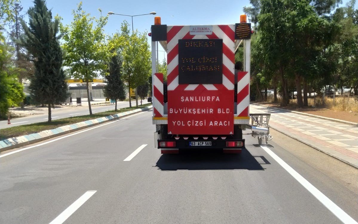 Şanlıurfa’da yollar işaretlendi