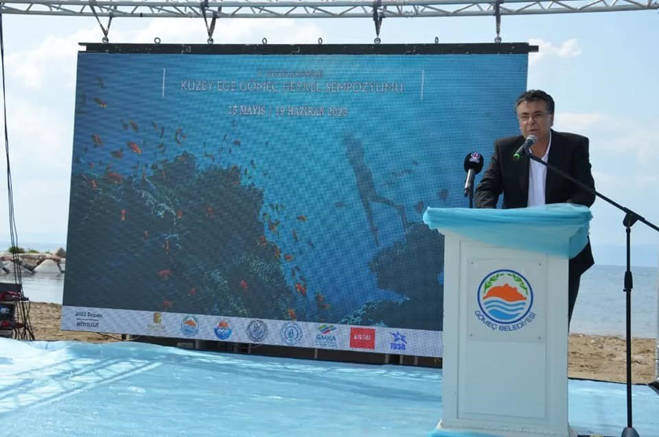 Gömeç Su Altı Heykel Galeri’sinde sergilenecek heykeller törenle açılı