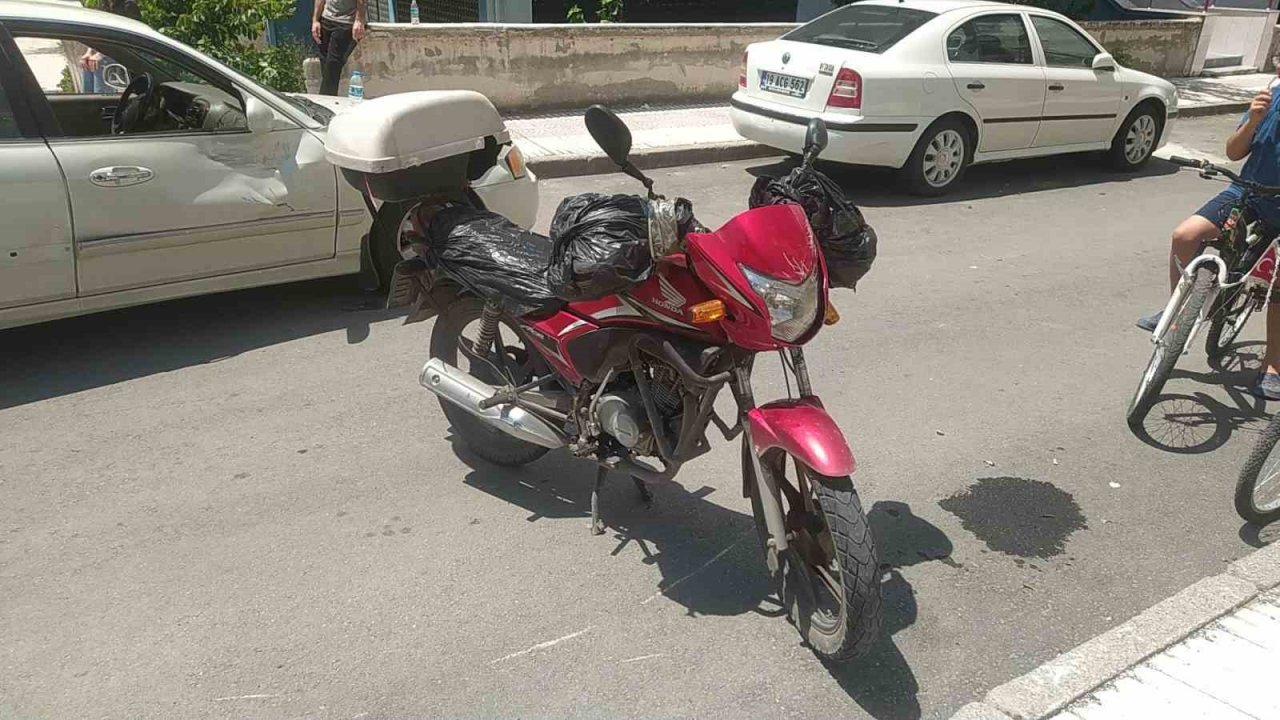 Otomobil ile motosiklet çarpıştı: 1 yaralı