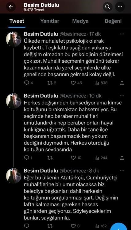 CHP’li belediye başkanından ‘değişim’ çağrısı: ”Herkes oturduğu koltuğun sevdasında”