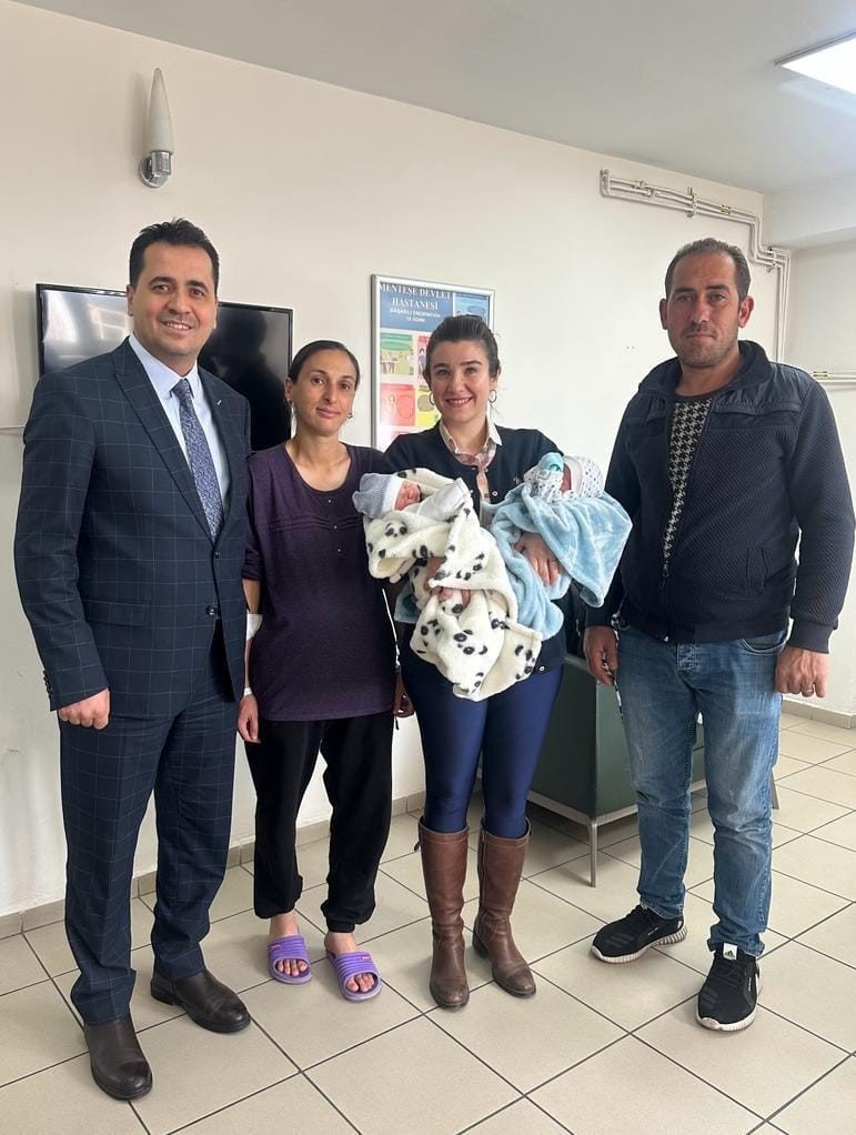 Menteşe Devlet Hastanesi’nin ilk ikiz çocukları dünyaya geldi