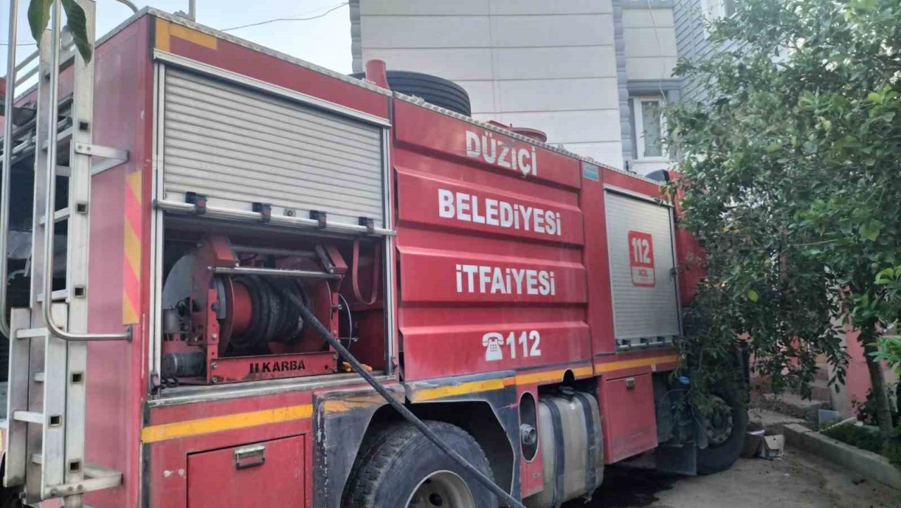 Ahır yangınında bir büyükbaş hayvan telef oldu