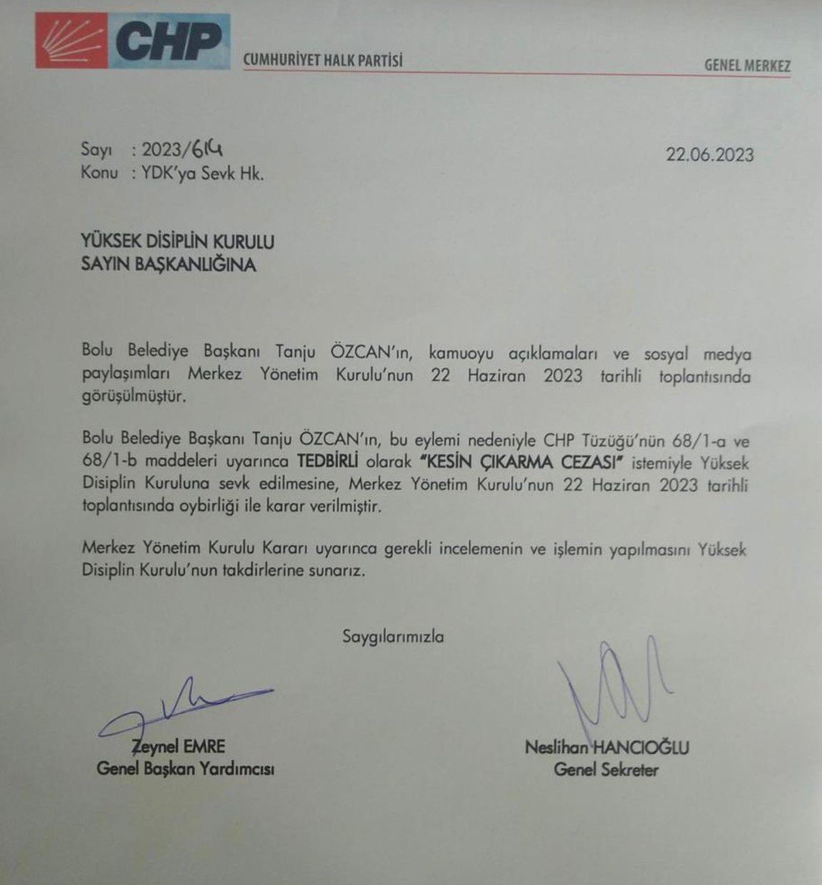 Tanju Özcan: "Koltuktan kalkmak istemeyen Kılıçdaroğlu’nu Atatürk’ün koltuğundan kaldırmak için yürüyorum"