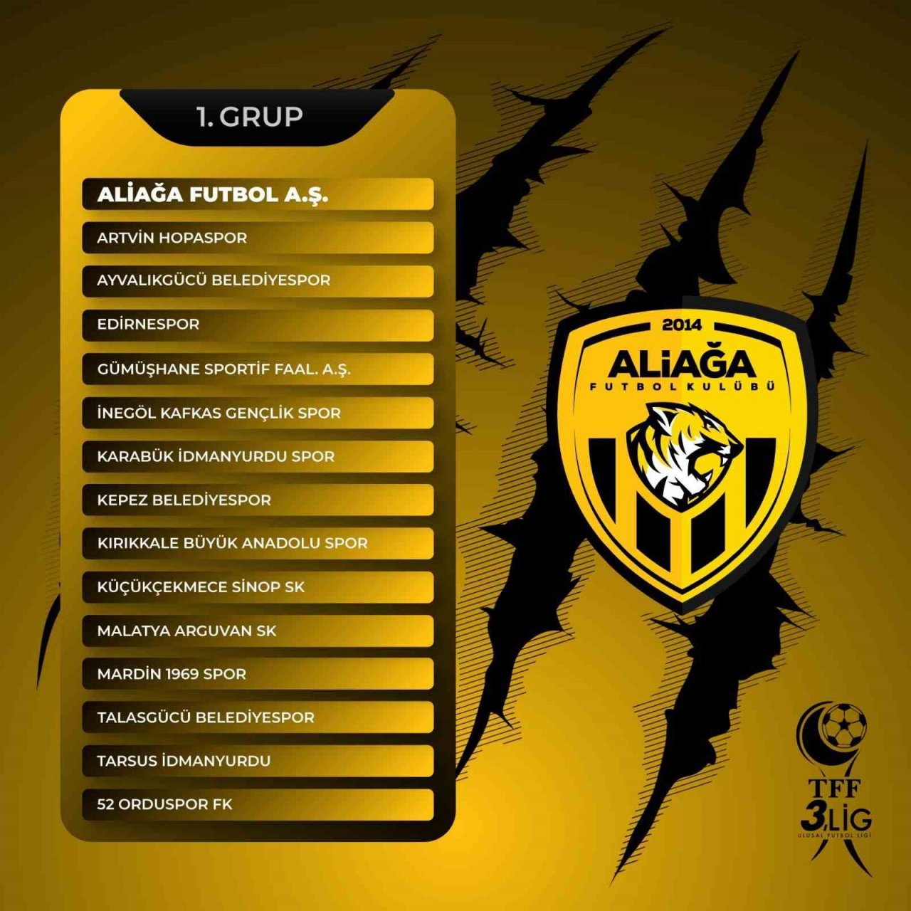Aliağaspor FK’nın rakipleri ve grubu belli oldu