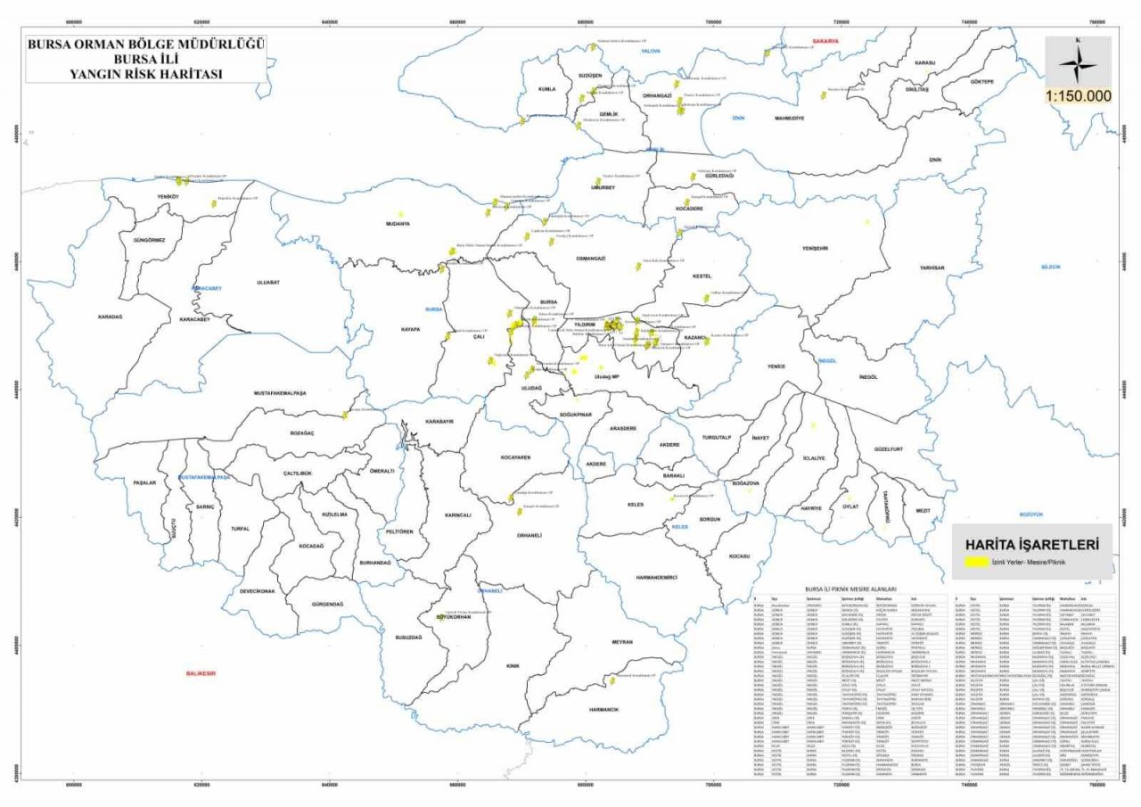 Bursa’nın ormanlarında ateş yakmak yasaklandı