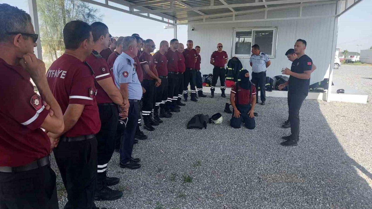 Konya Büyükşehir İtfaiyesi KKTC Genel Kuvvetler Komutanlığı İtfaiye personeline eğitim verdi