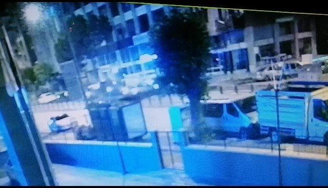 Amasya’da üç aracın çarpıştığı kaza kamerada