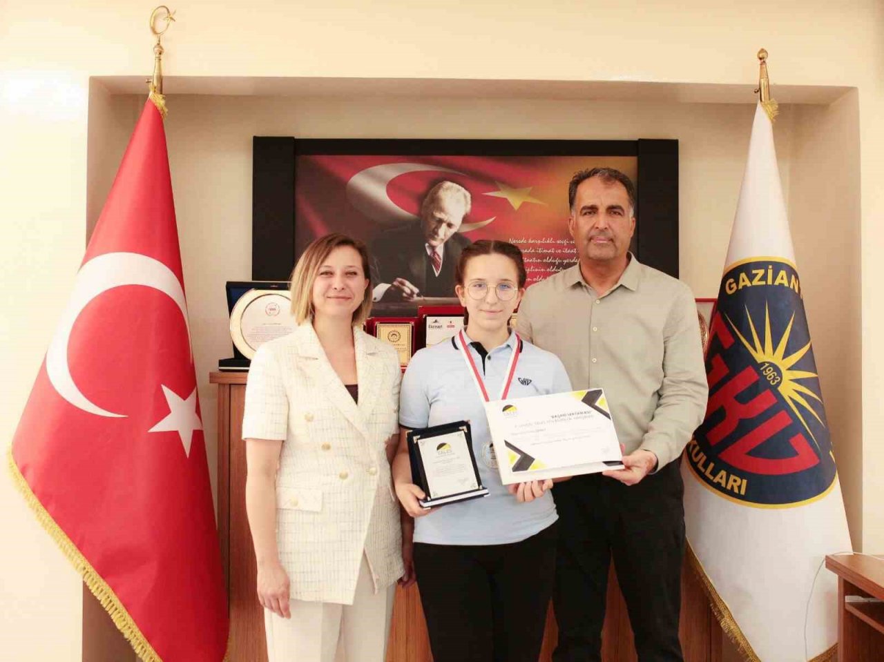 Gaziantep’te kolej öğrencilerinden Türkiye başarısı