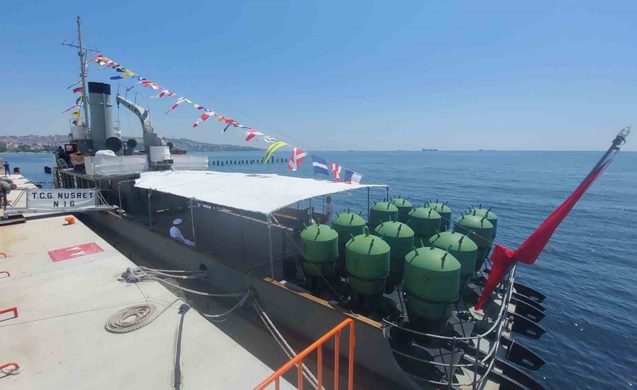 ‘Yüzen müze’ mayın gemisi Tekirdağ’da