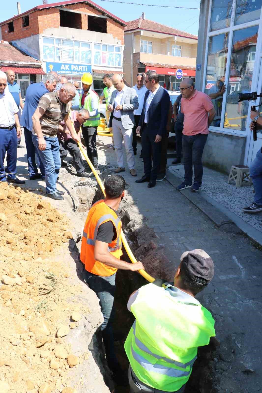 Kandilli’de doğal gaz için ilk kazma vuruldu