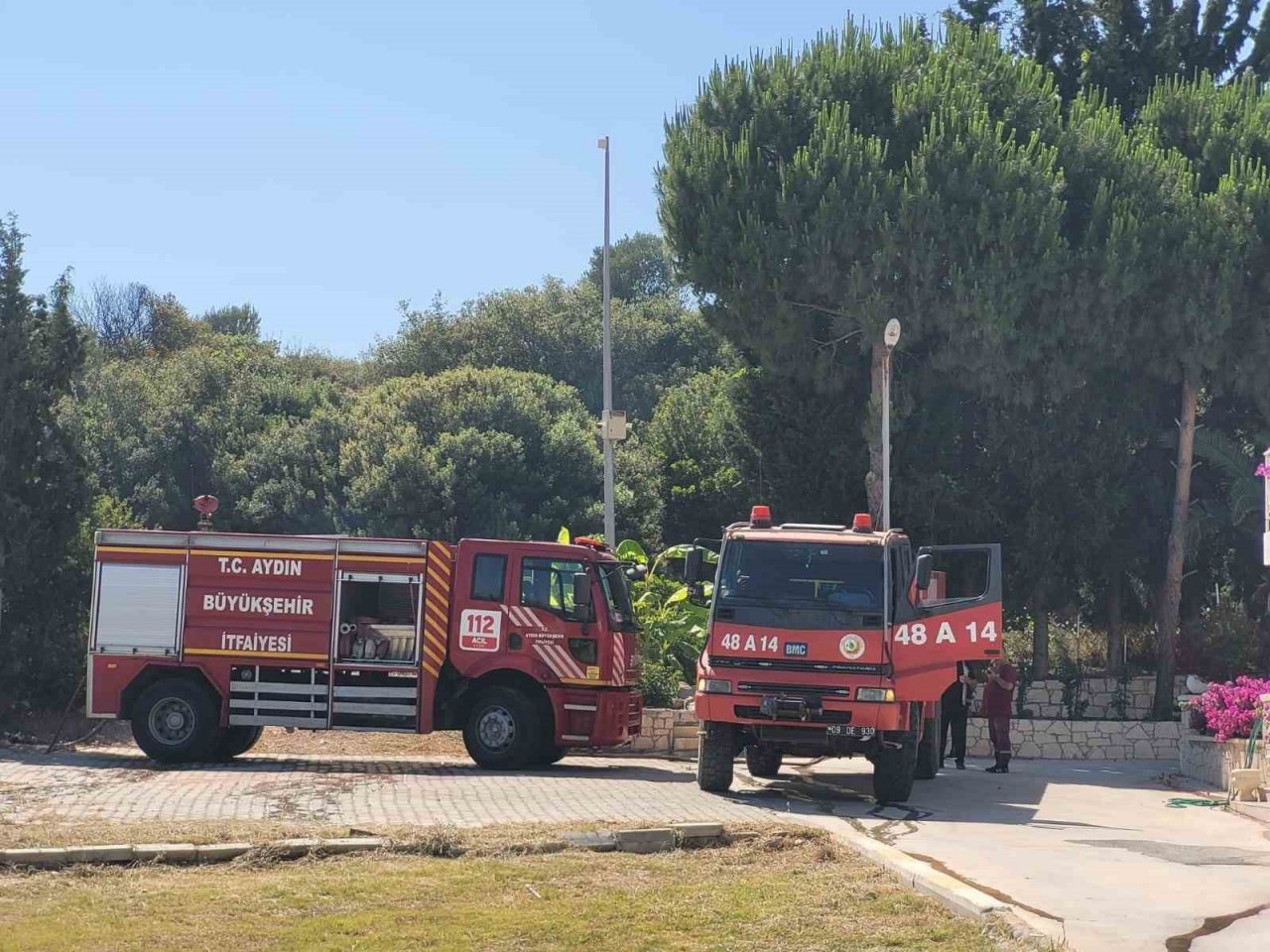 Didim’deki yangın korkuttu