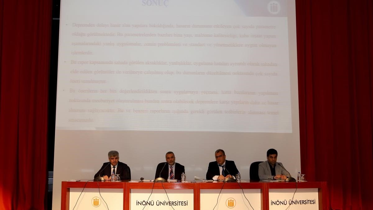 İnönü Üniversitesinde ‘‘Malatya Deprem Raporu’’ Paneli