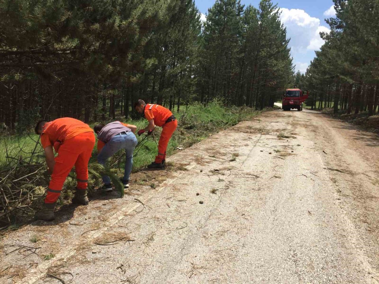 Şehit Sancaktar Mehmetçik heykelinde temizlik