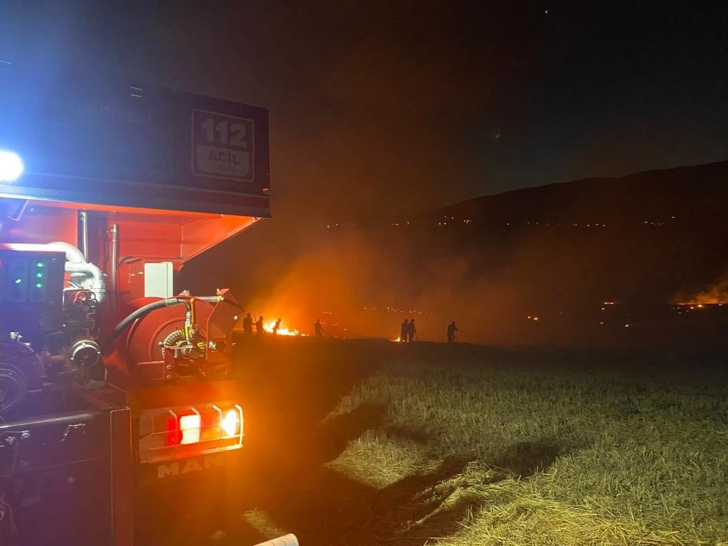 Antakya’da anız yangını