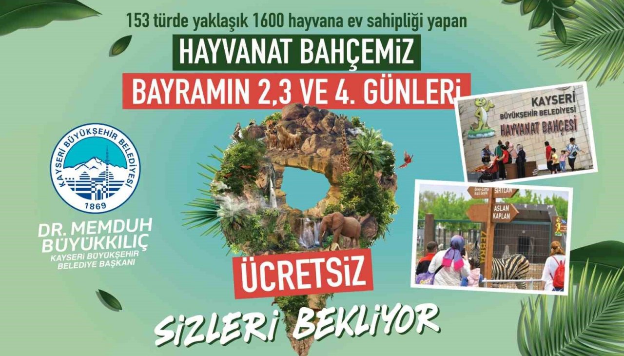 Büyükşehir Hayvanat Bahçesi Kurban Bayramı’nda ücretsiz