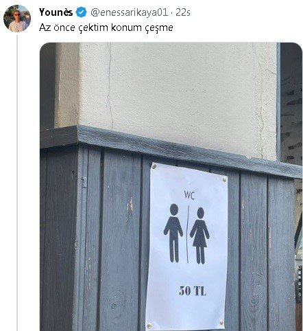 Ünlü tatil merkezi Çeşme’deki 50 TL’lik tuvalet ücreti gündem oldu