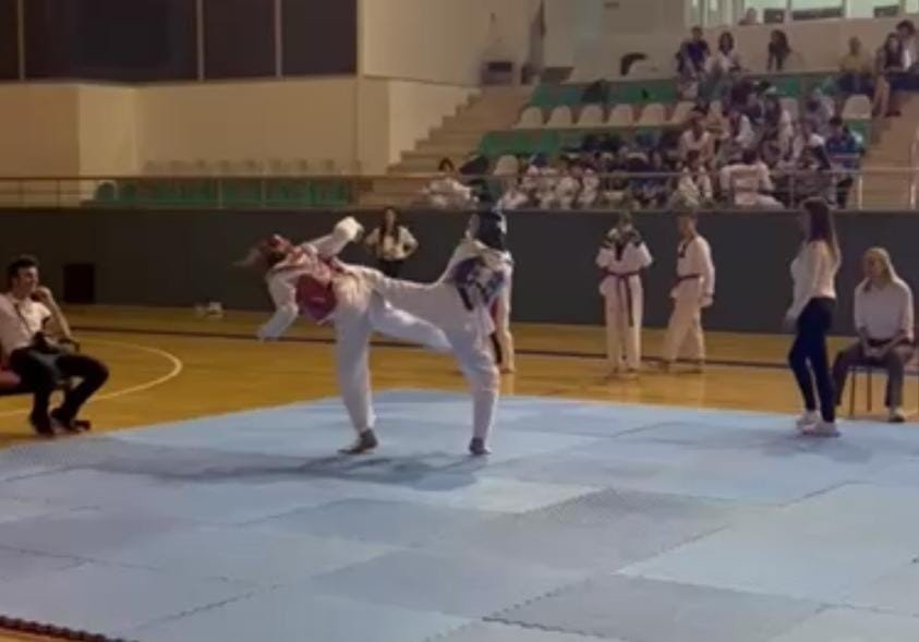 Taekwondocular şehitler için ter döktü