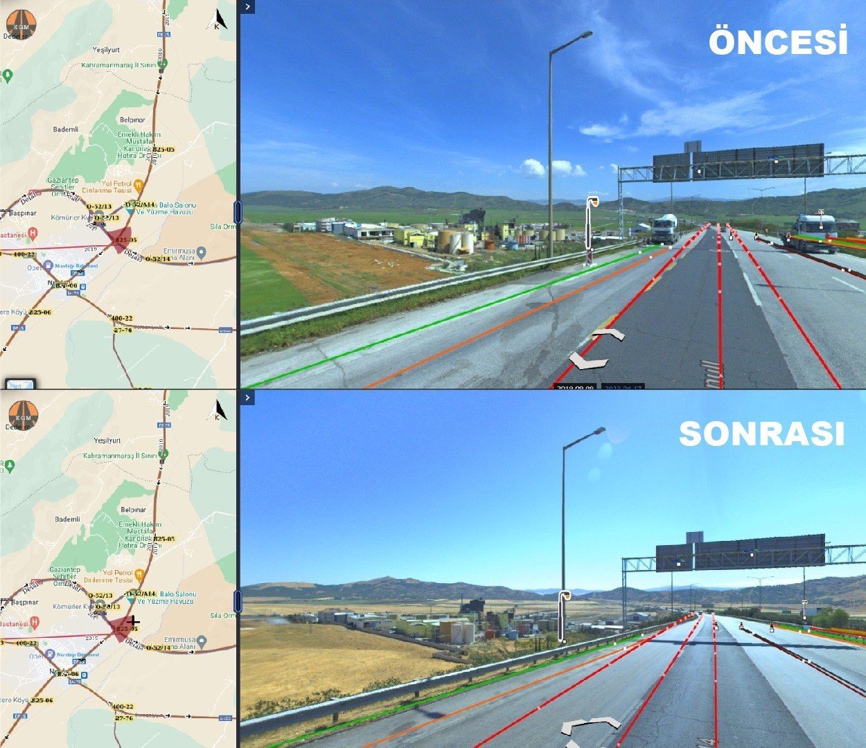 Depremde hasar gören yollar için ‘Görüntü Tabanlı Bilgi Yönetim Sistemi Projesi’