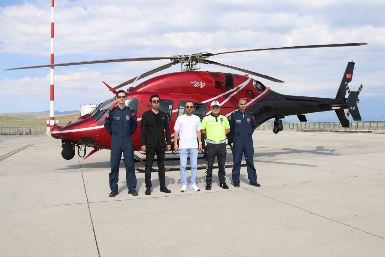 Ağrı’da hava destekli trafik denetimi