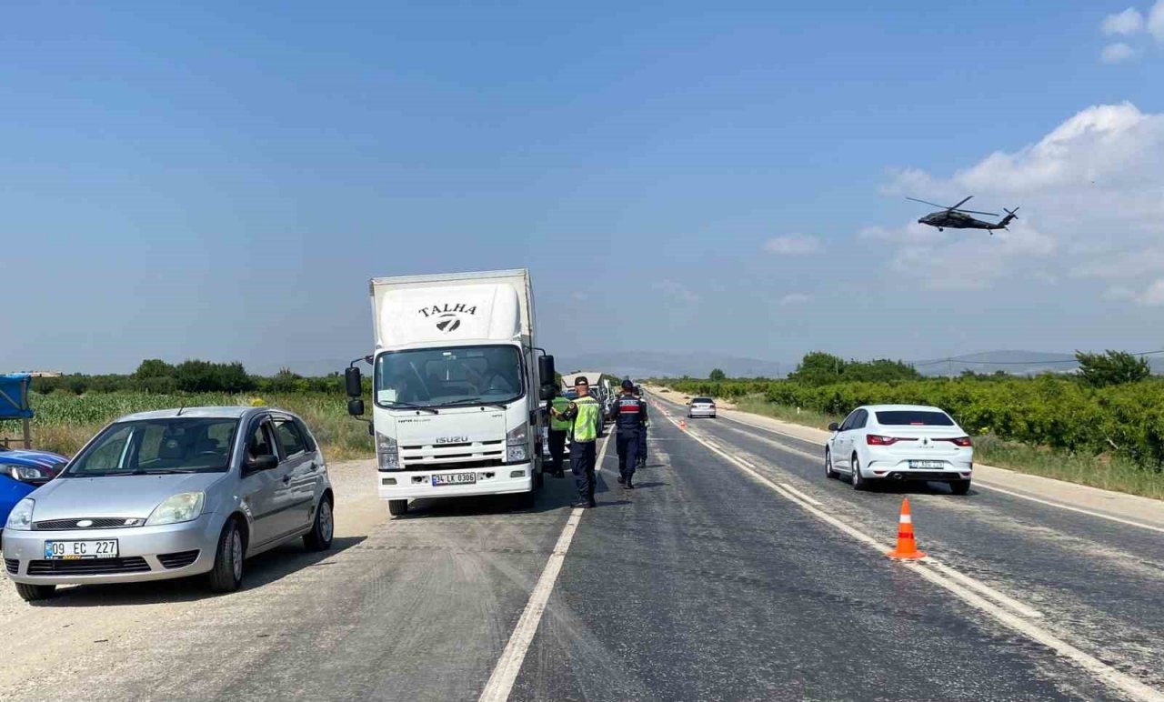 Bayram trafiğine havadan helikopterli denetim