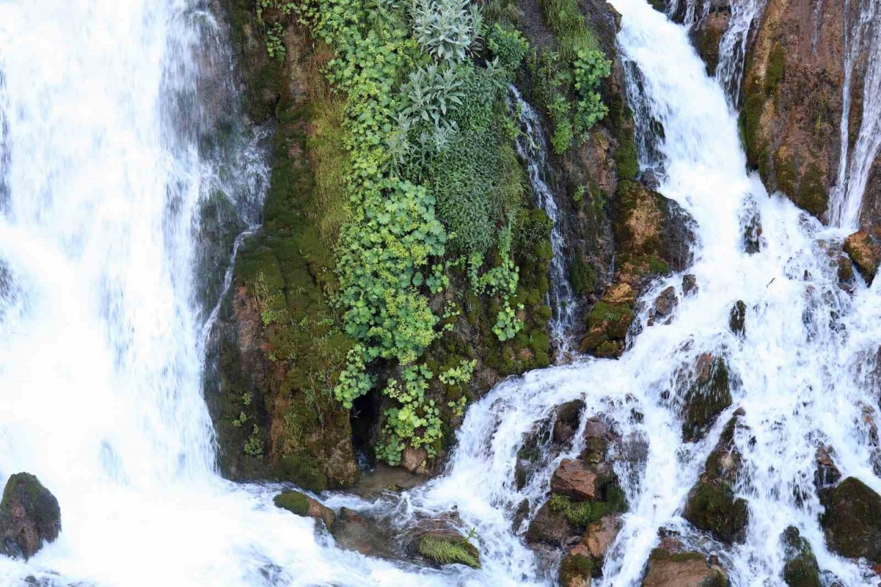 Sıcaktan kaçan soluğu Tomara Şelalesinde alıyor