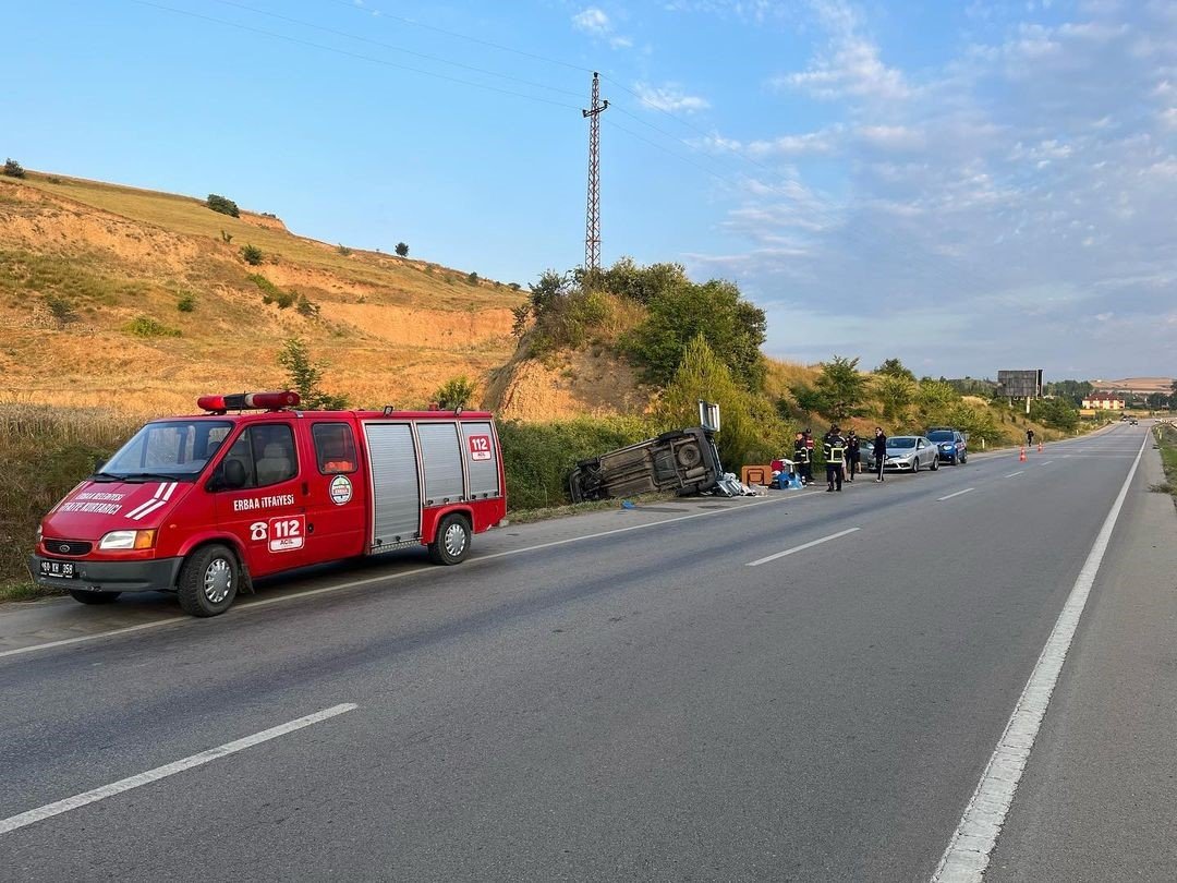 Tokat’ta bayram yolcuğunda kaza: 4 yaralı