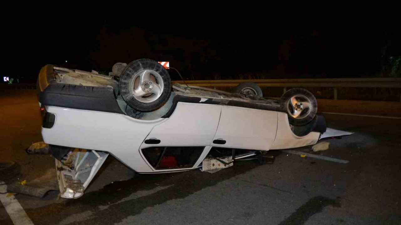 Burdur’da kontrolden çıkan araç takla atıp karşı şeride geçti: 1 ölü, 1 yaralı