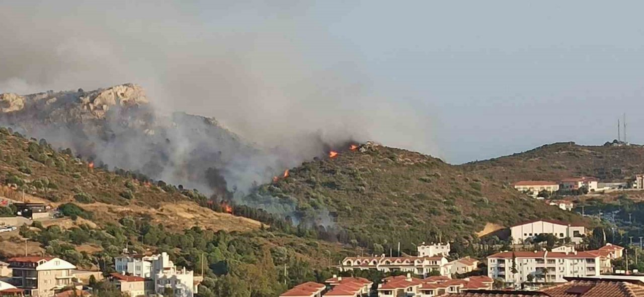 Datça’daki orman yangını yerleşim yerlerini tehdit ediyor