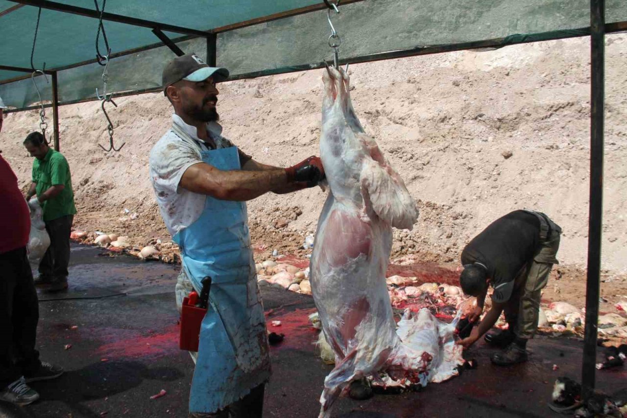 Elazığ’da bayramın üçüncü gününde kurban kesimleri devam etti