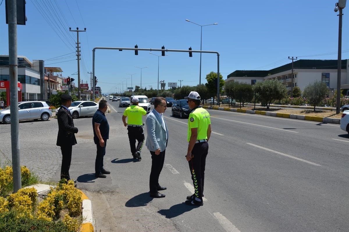 Kaymakam Odabaş bayram boyunca alınan trafik tedbirlerini yerinde denetledi