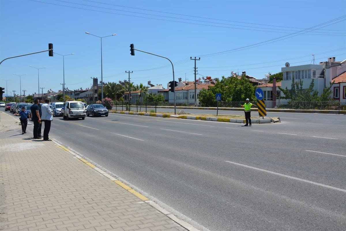 Kaymakam Odabaş bayram boyunca alınan trafik tedbirlerini yerinde denetledi