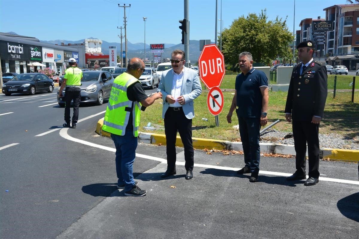 Kaymakam Odabaş bayram boyunca alınan trafik tedbirlerini yerinde denetledi