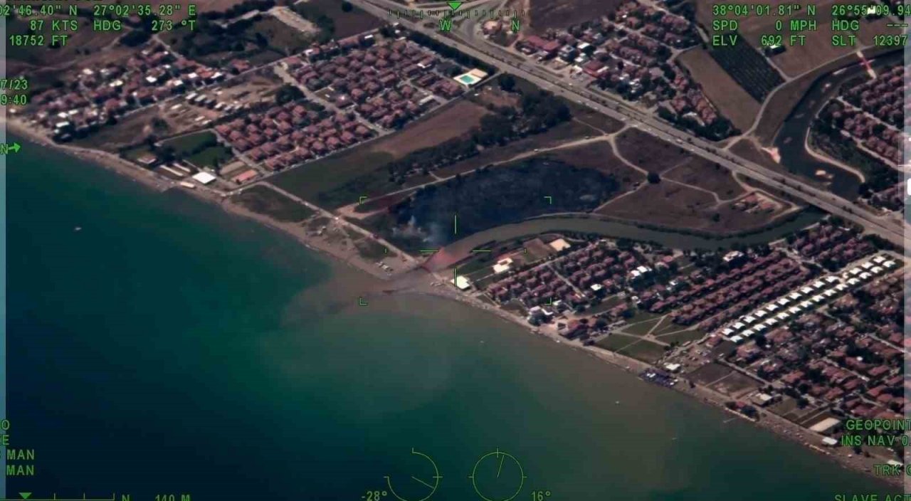 Tatilcileri korkutan yangın