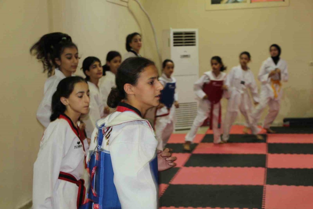 Şırnaklı kadınlar tekvando öğreniyor