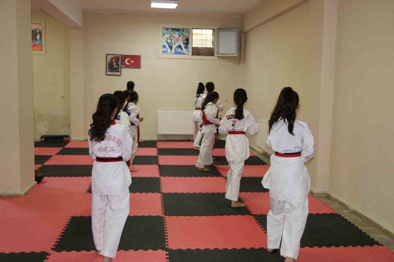 Şırnaklı kadınlar tekvando öğreniyor