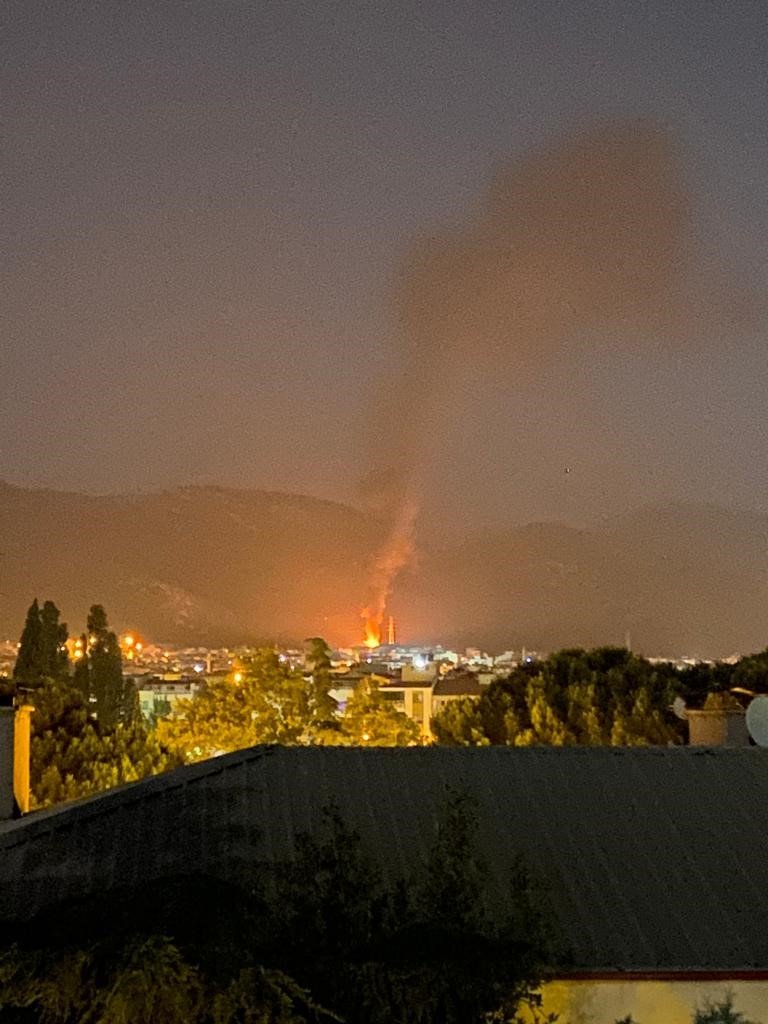 Edremit’te saya yangını