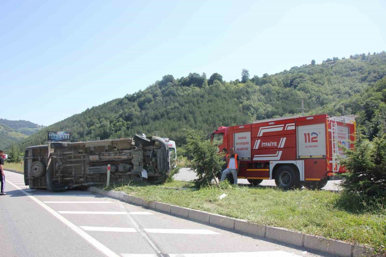 Samsun’daki minibüs kazasında yaralı sayısı 9 oldu