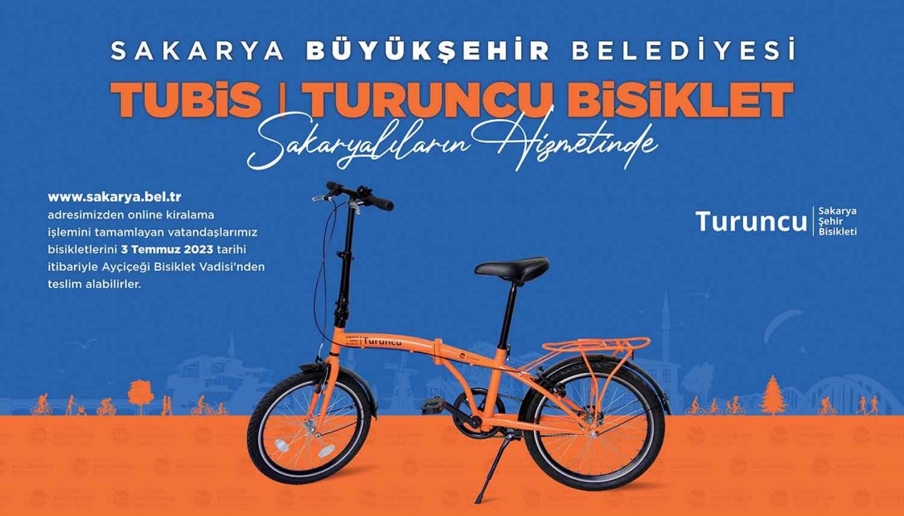 TUBİS turuncu bisikletlerde kiralama dönemi başladı