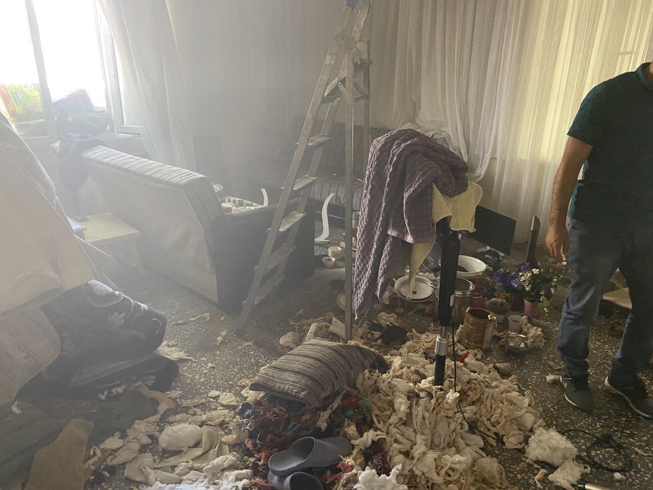 İkamet yangınında 1 kişi dumandan etkilendi