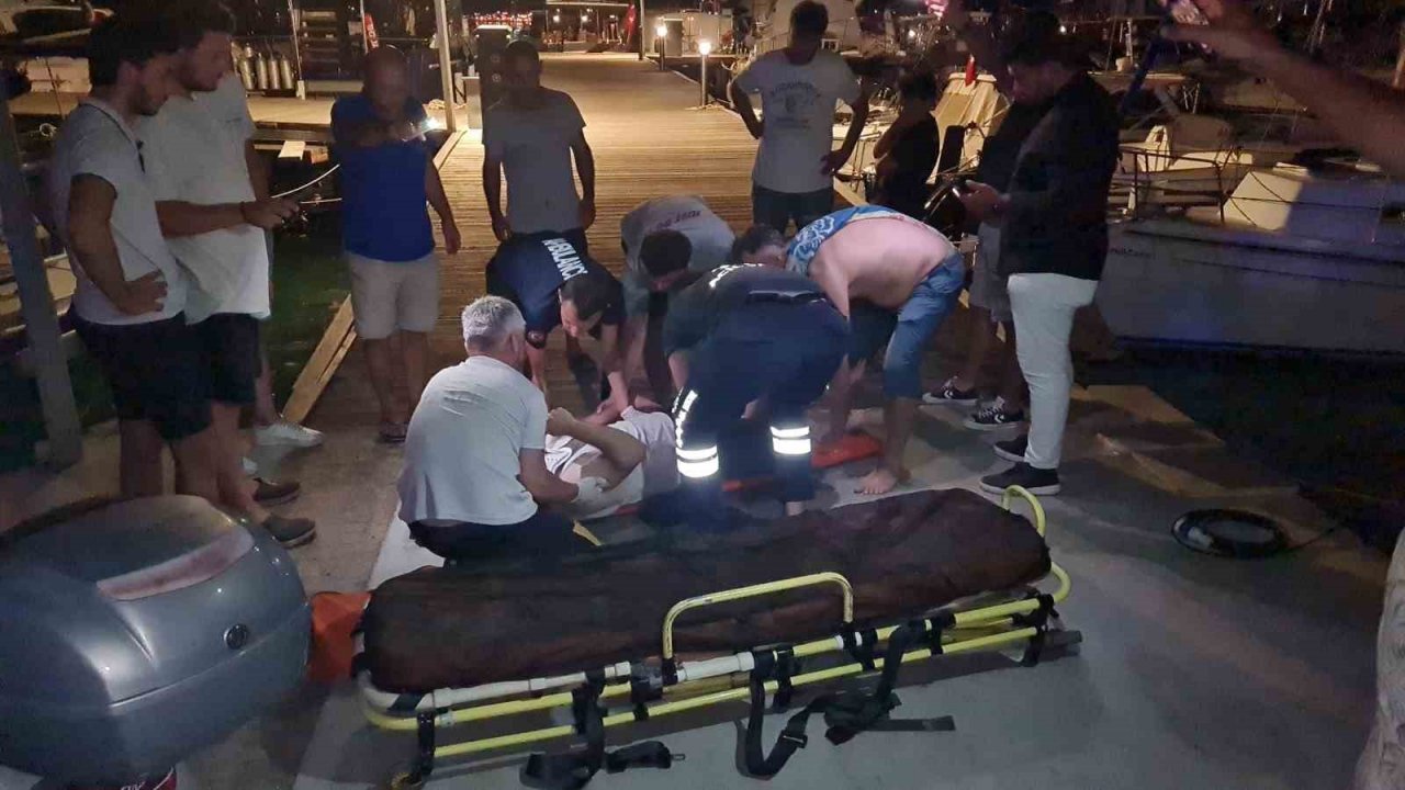 Bodrum’da şişme bot patladı: 2 yaralı