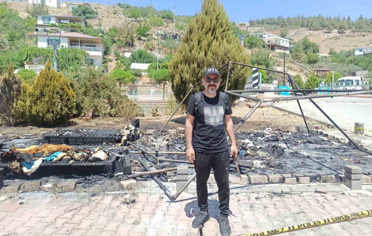 Kahramanmaraş’ta bir esnafın önce iş yeri yağmalandı, sonra çadırı yakıldı