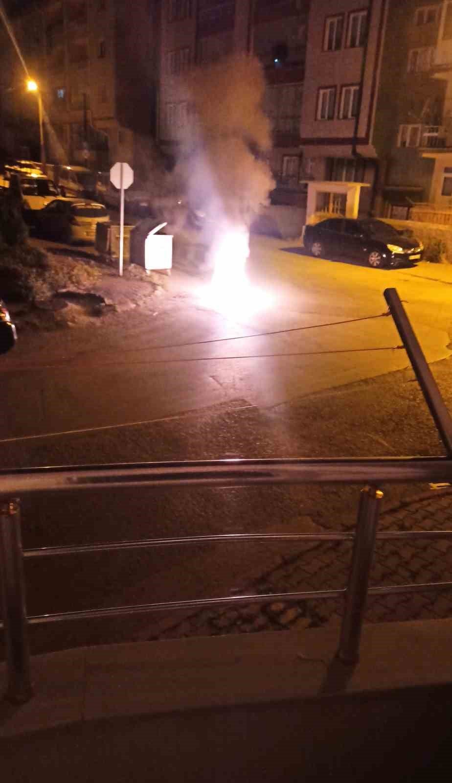 Gürültüyle yanmaya başladı, ekipler alarma geçti