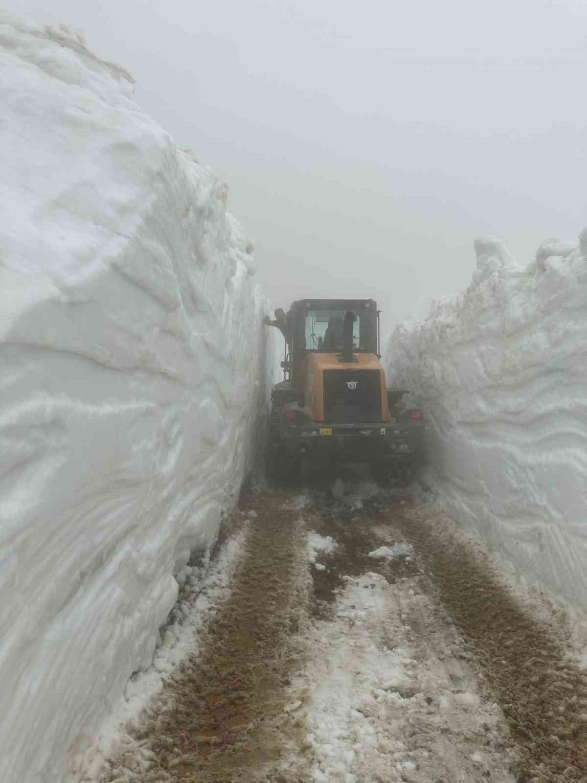 Artvin’de yayla yollarında karla mücadele Temmuz ayında da devam ediyor